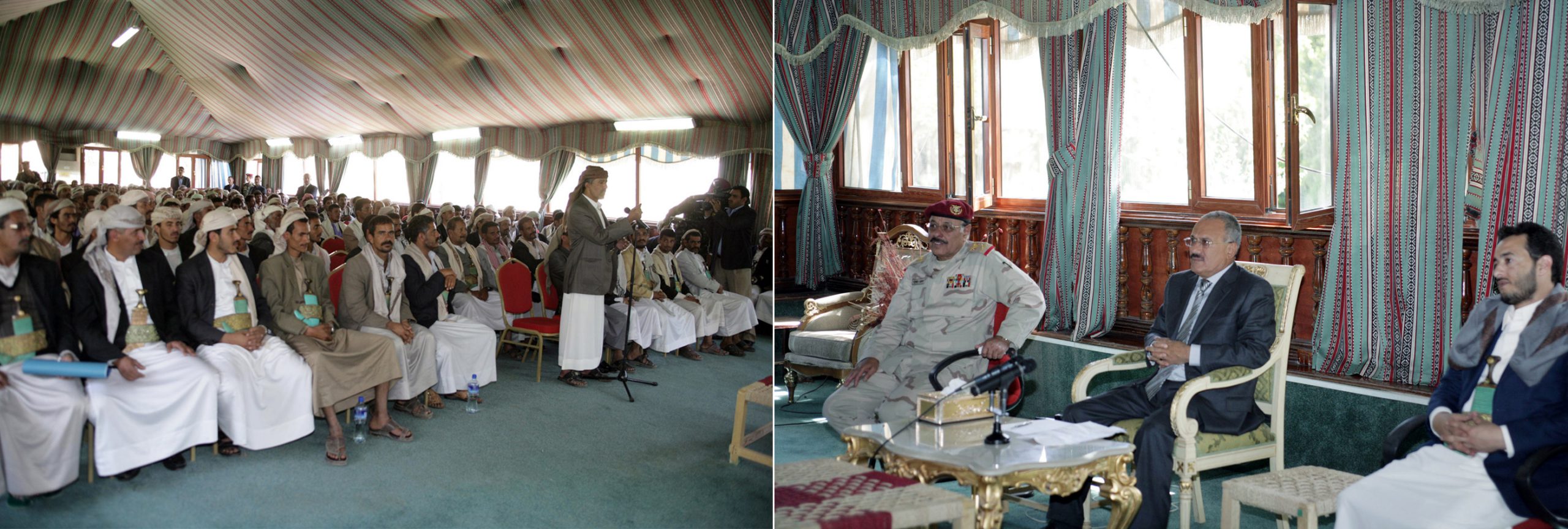 فخامة الرئيس يلتقي المشائخ والأعيان بمديرية عذر