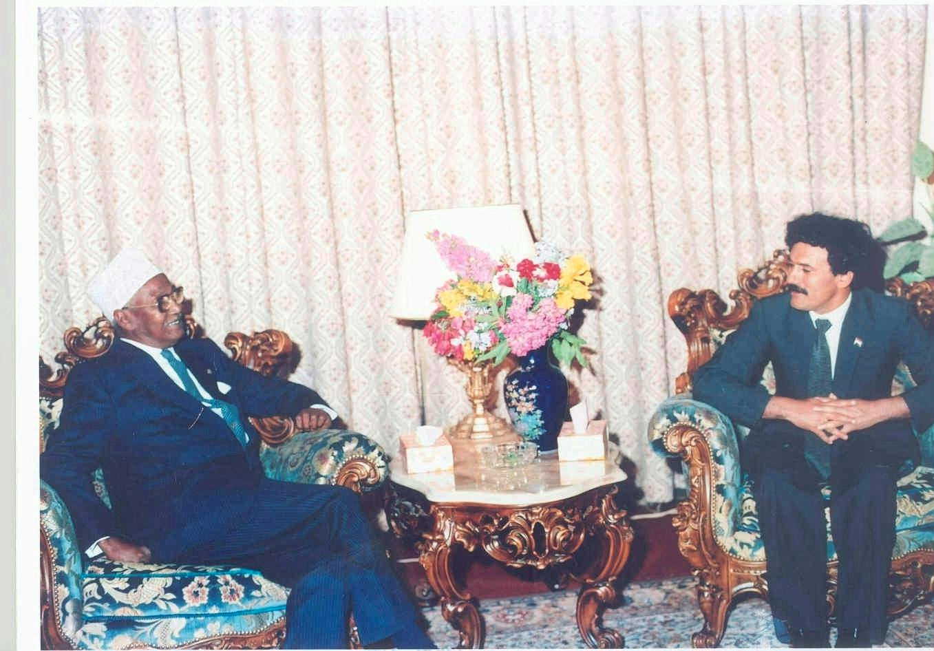 زيارة حسن جوليد رئيس جمهورية جيبوتي 25-09-1987م